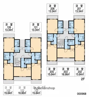 パレス山越第一【106号室】の間取り