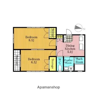 ポアソンハイム【2階】の間取り