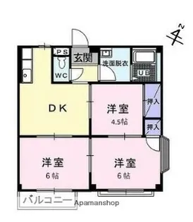 サンドリーム竹内【202号室】の間取り