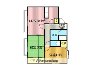 ジルメゾン神明【1階】の間取り