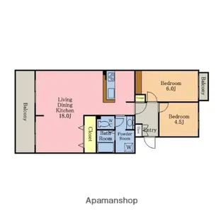 鷲崎ガーデンシャトレ【308号室】の間取り