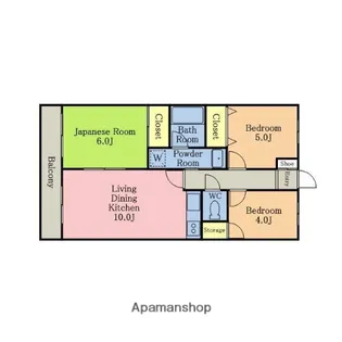 グリーンシティー五番館【6階】の間取り