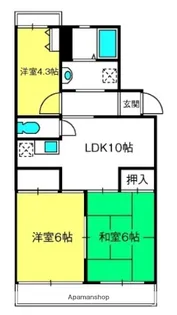 プルミエールD【1階】の間取り