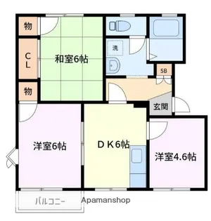 リア泉【C102号室】の間取り