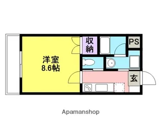 ホワイトフラット【106号室】の間取り