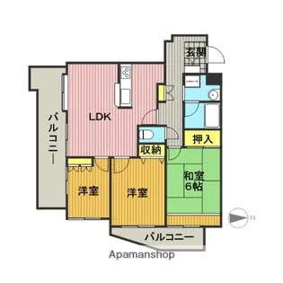 クリオ南浦和参番館【3階】の間取り