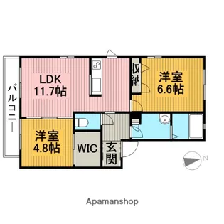 DEAR・COURT【102号室】の間取り