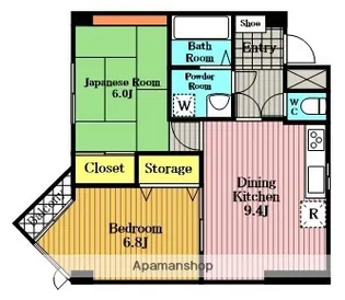 中銀浦和マンシオン【314号室】の間取り