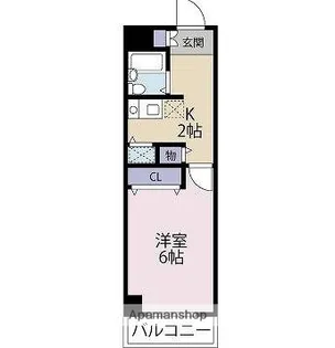 北浦和パークハイツ【409号室】の間取り