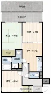ライオンズマンション浦和原山【1階】の間取り