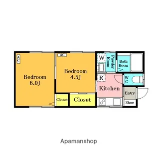 パークサイド【201号室】の間取り