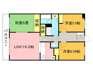 ロイヤルヒルズ高砂【3階】の間取り