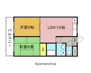パレ岸町【103号室】の間取り