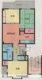 寺山ハイツ【2階】の間取り