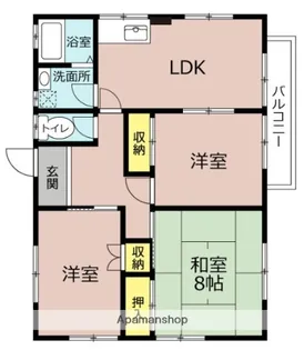 篠原ハイツ【101号室】の間取り