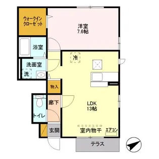 SAKURA HILLS C【1階】の間取り