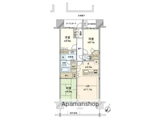 プラウド浦和東仲町【11階】の間取り