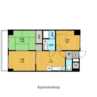 常盤壱番館【4階】の間取り