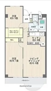 浦和白幡東高層住宅 2号棟【507号室】の間取り