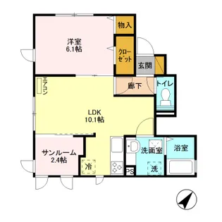 ル・レーヴ【1階】の間取り