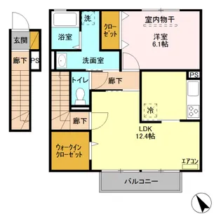 アンテ クラージュ【2階】の間取り