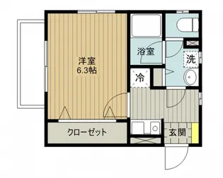 ヴェール大牧 A棟【103号室号室】の間取り