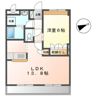 TIARA(ティアラ)【3階】の間取り