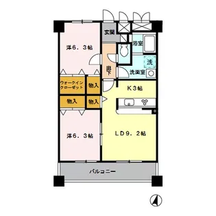 グラース【2階】の間取り