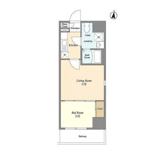 アクシーズタワー浦和岸町Ⅲ【3階】の間取り