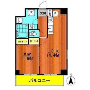 アクシーズタワー浦和岸町Ⅱ【10階】の間取り