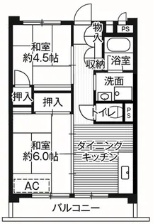 ビレッジハウス柳崎タワー1号棟【0720号室】の間取り