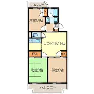 サニーサイド【3階】の間取り