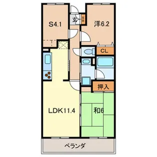 スターコート北浦和【407号室号室】の間取り