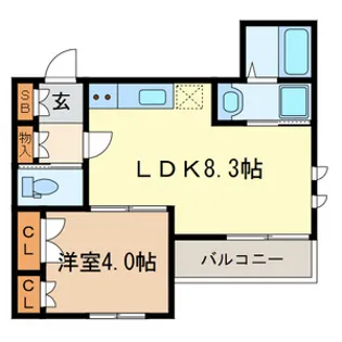 グランドゥールRK浦和【101号室号室】の間取り