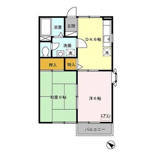 イーストベルヴィ【1階】の間取り