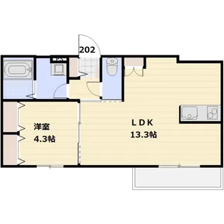 アンタレス浦和【202号室号室】の間取り