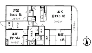 ロイヤルヒルズ高砂【4階】の間取り