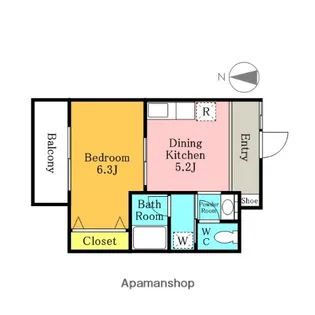コミューンときわ【3階】の間取り