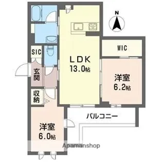 ル・ソレイユ・ルヴァン【2階】の間取り