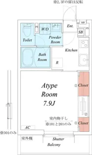 リブリ・Rosemary【3階】の間取り