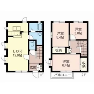 埼玉県さいたま市緑区大字中尾【テラスハウス】の間取り