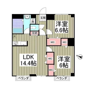 エンデカ東浦和【2階】の間取り