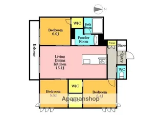エム・フォレスタ【201号室】の間取り