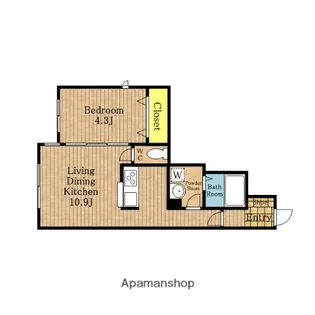 セリシール浦和【101号室】の間取り