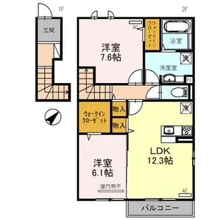 TAKEー2【2階】の間取り