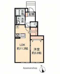 STORIA川口本町【1階】の間取り