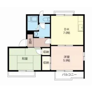 グリーンパレス松木A・B【2階】の間取り