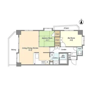 LASANTE浦和常盤公園【4階】の間取り