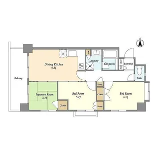 LASANTE浦和常盤公園【4階】の間取り