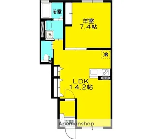 埼玉県さいたま市浦和区仲町4丁目【アパート】の間取り